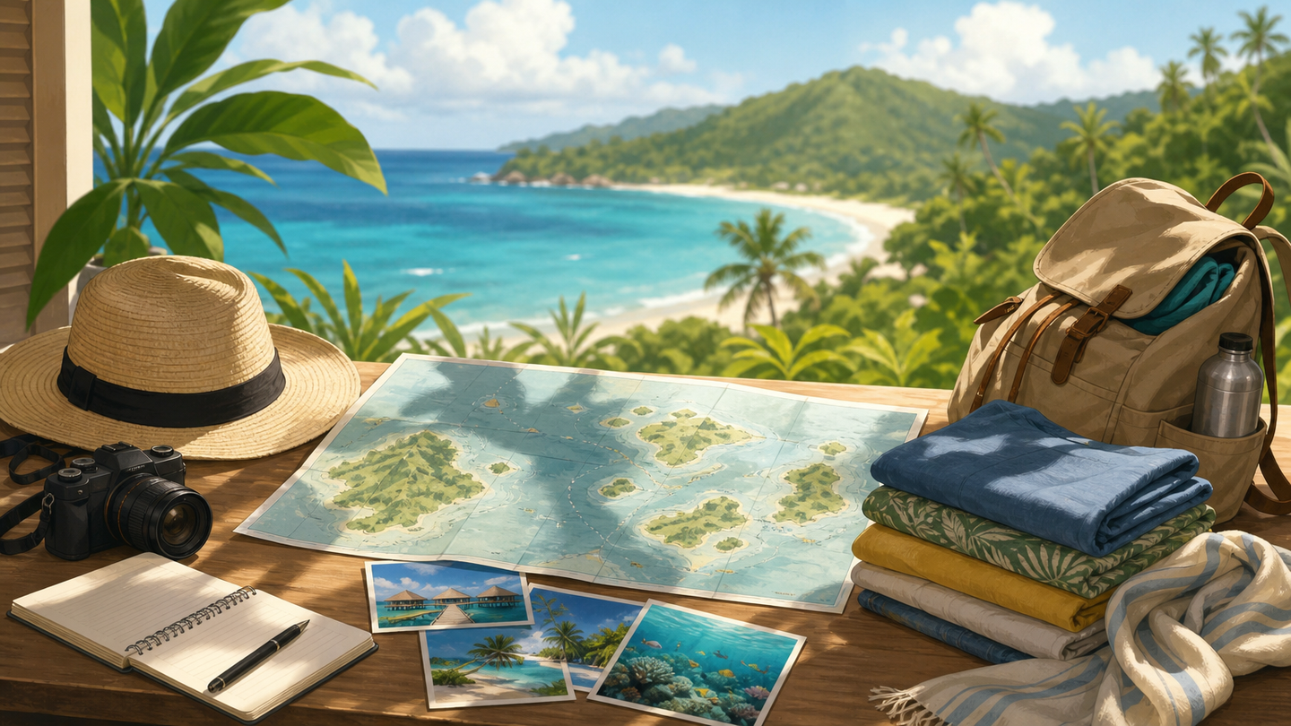 Supporting editorial scene for How to Choose a Tropical Island Vacation That Fits You